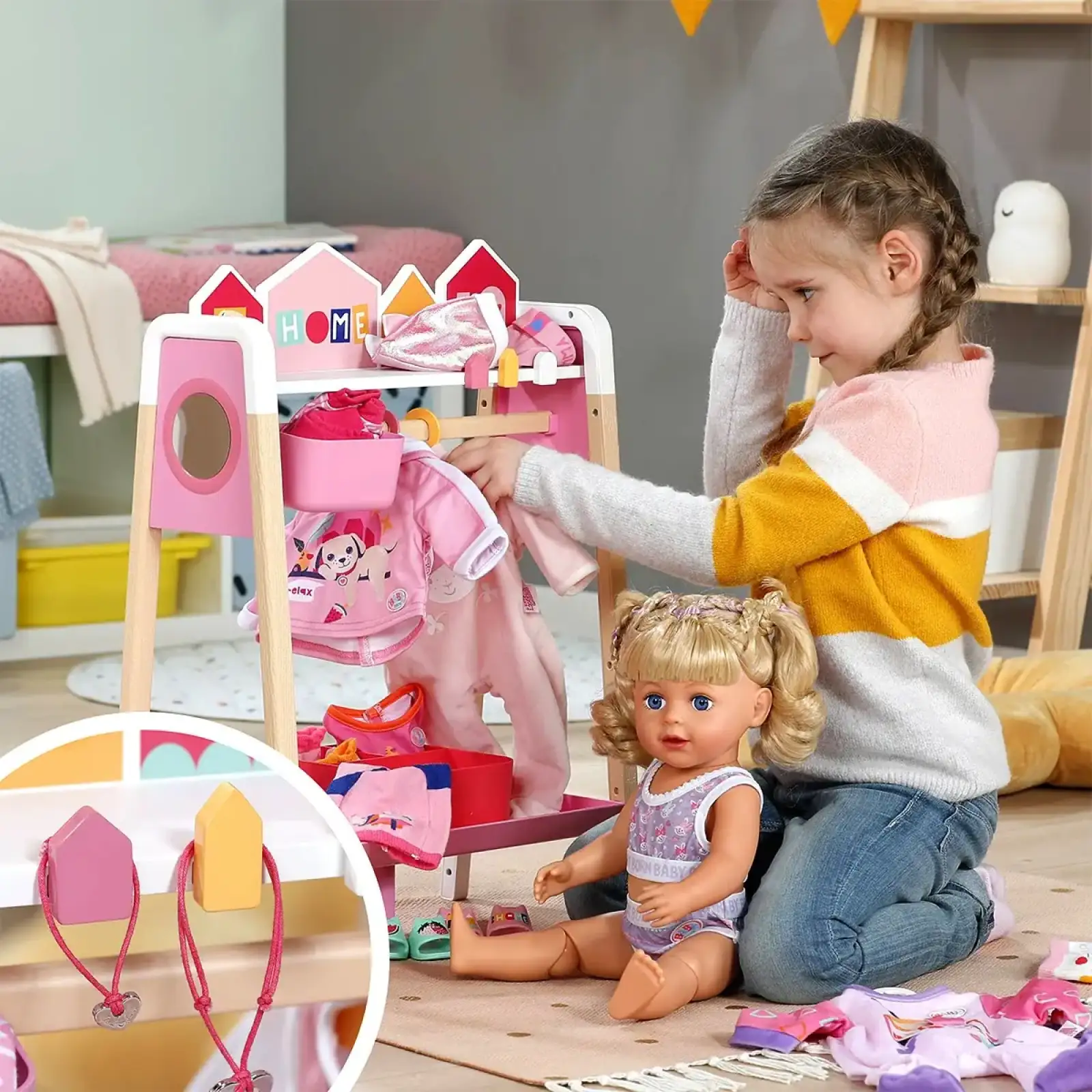Ігровий набір BABY BORN – СТИЛЬНА СТІЙКА ДЛЯ ОДЯГУ (839799)