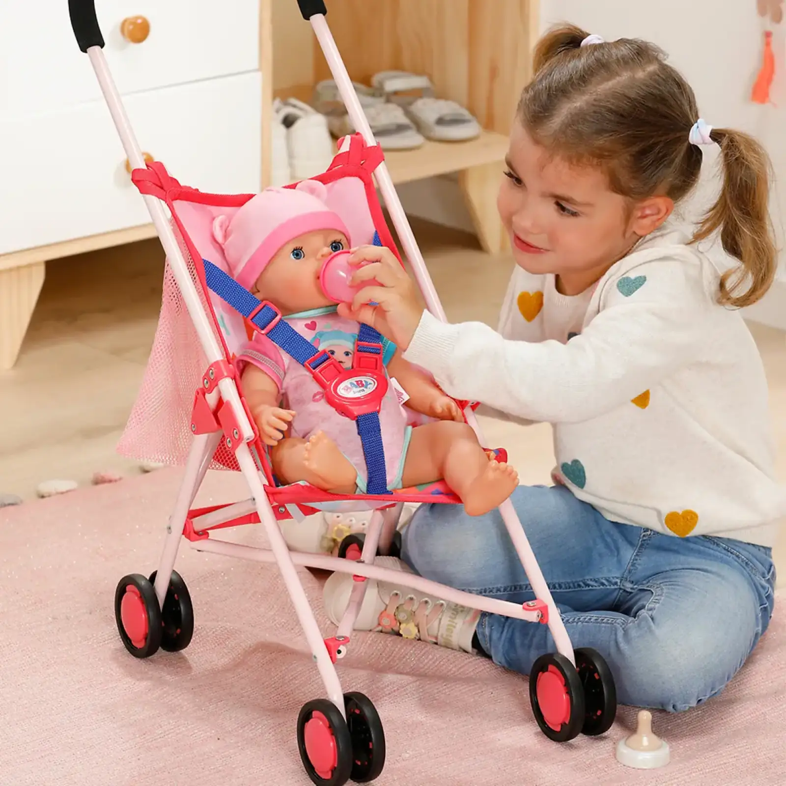 Візочок для ляльки BABY BORN – ЯСКРАВЕ МІСТО (прогулянкова, складна) (840665)