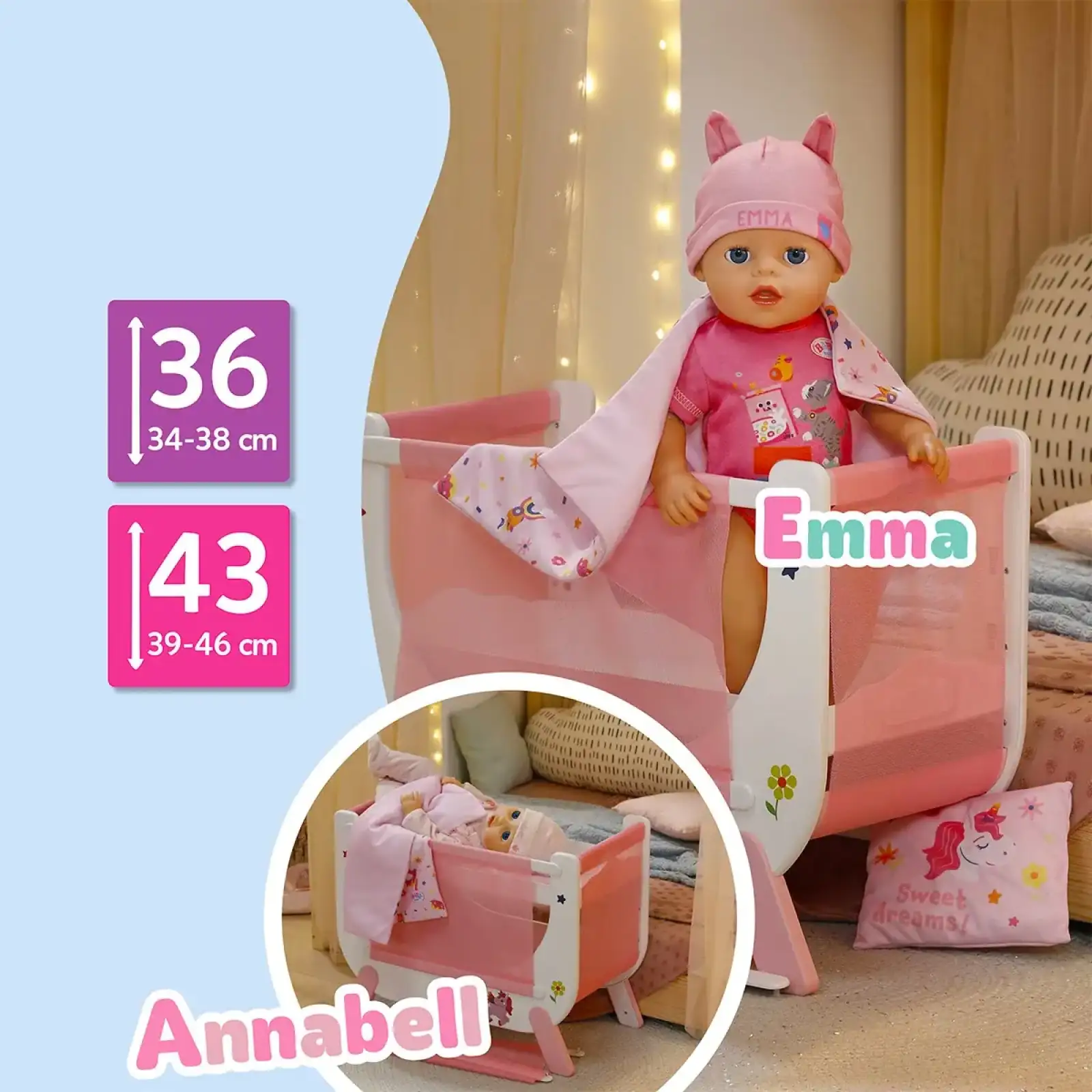 Кроватка для куклы BABY BORN – СНЫ ЕДИНОРОГА (840993)