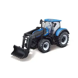 Модель серии Farm - ТРАКТОР NEW HOLLAND T7.315 с фронтальным погрузчиком (синий, 1:32) Bburago (18-31632)
