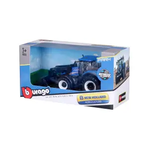 Модель серии Farm - ТРАКТОР NEW HOLLAND T7.315 с фронтальным погрузчиком (синий, 1:32) Bburago (18-31632)