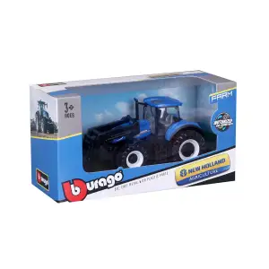 Модель серии Farm - ТРАКТОР NEW HOLLAND T7.315 с фронтальным погрузчиком (синий, 1:32) Bburago (18-31632)