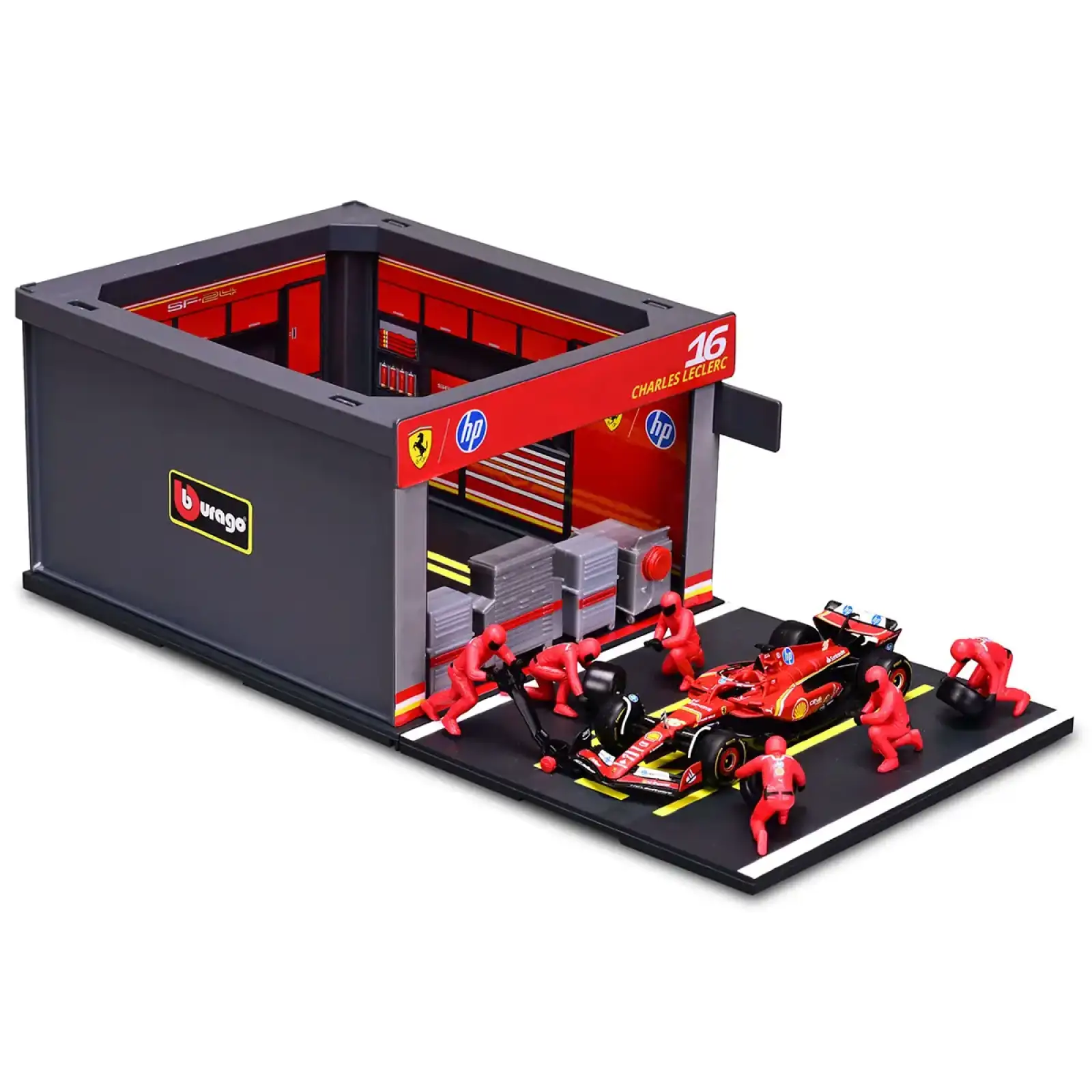 Игровой набор - PIT PASS FERRARI SF-24 (1:43) Bburago (18-36862 (#16))