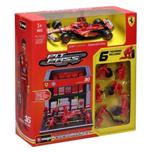Игровой набор - PIT PASS FERRARI SF-24 (1:43) Bburago (18-36862 (#16))