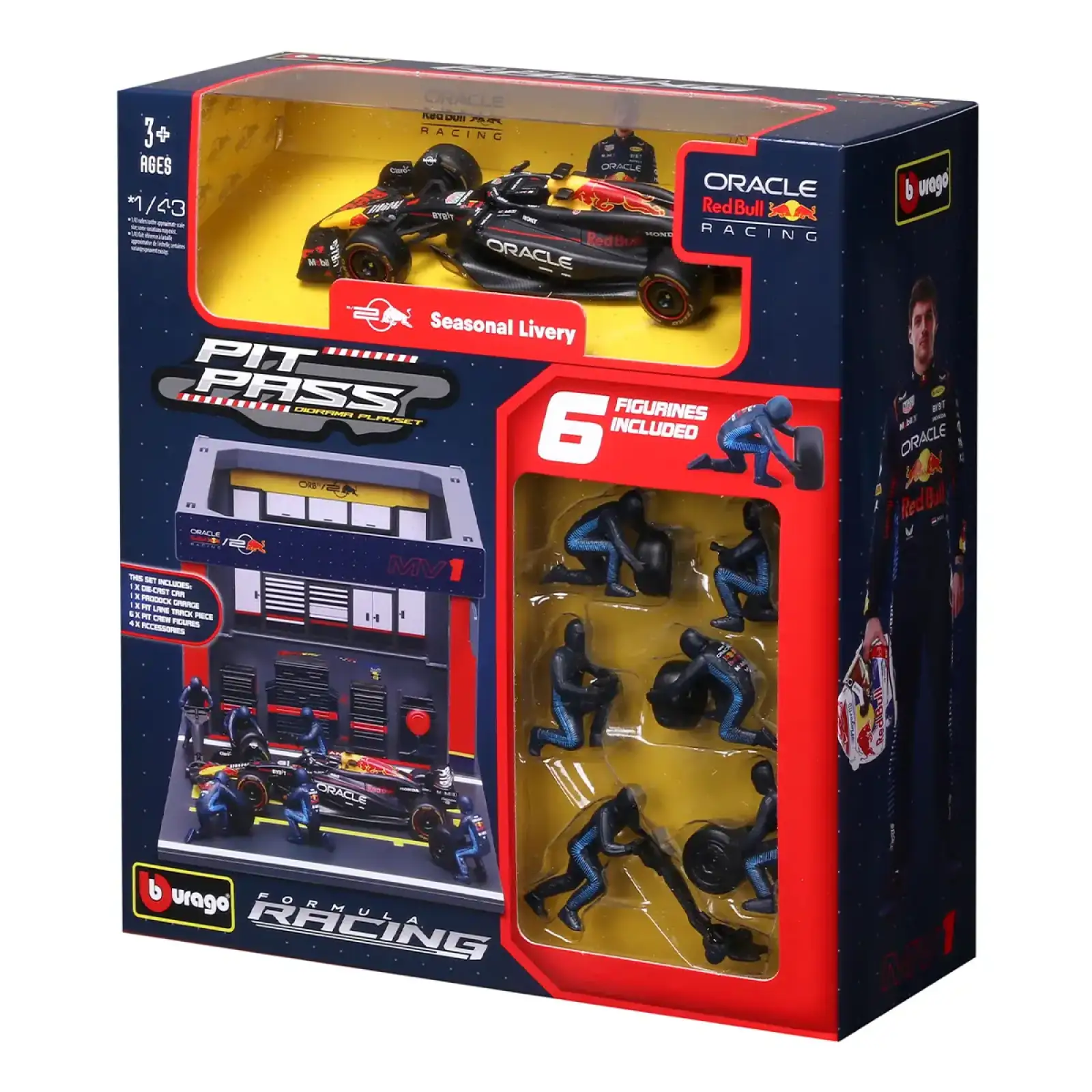 Ігровий набір - PIT PASS ORACLE RED BULL RACING RB20 (1:43) Bburago (18-38453 (#1))