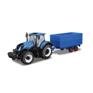 Автомодель серии Farm - ТРАКТОР NEW HOLLAND с прицепом Bburago (18-44067)