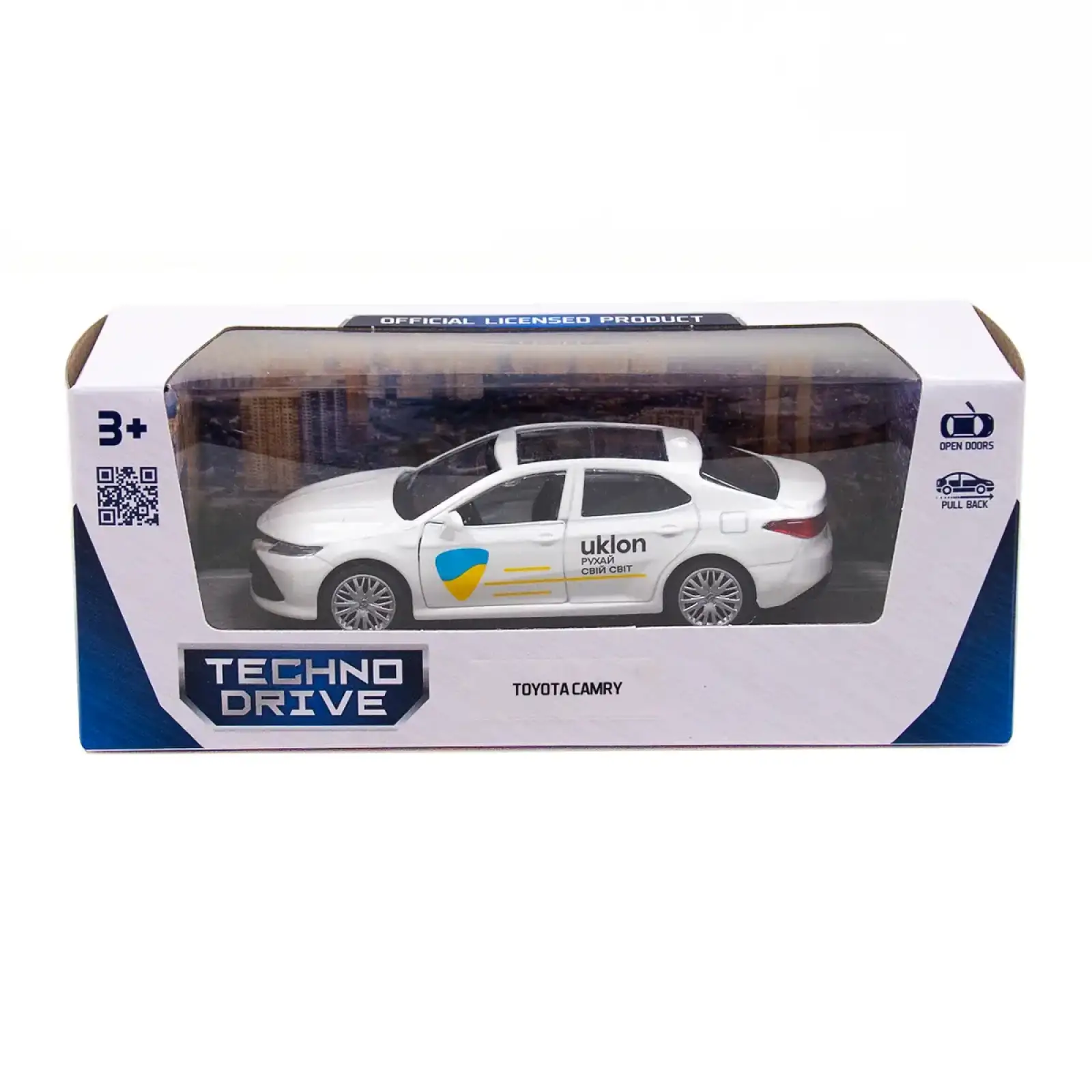 Автомодель TOYOTA CAMRY UKLON (белый) TechnoDrive (250291)