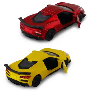 Автомодель CHEVROLET CORVETTE C8 Z06 2024 (желтый, красный) TechnoDrive (250310)