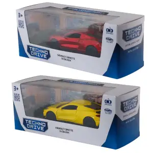 Автомодель CHEVROLET CORVETTE C8 Z06 2024 (желтый, красный) TechnoDrive (250310)