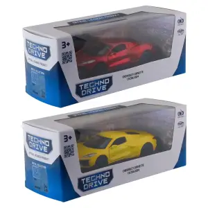 Автомодель CHEVROLET CORVETTE C8 Z06 2024 (желтый, красный) TechnoDrive (250310)