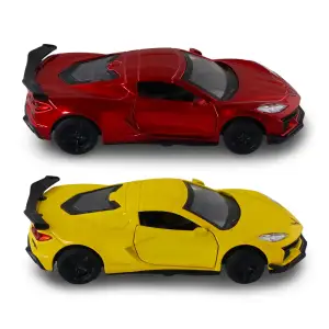 Автомодель CHEVROLET CORVETTE C8 Z06 2024 (желтый, красный) TechnoDrive (250310)