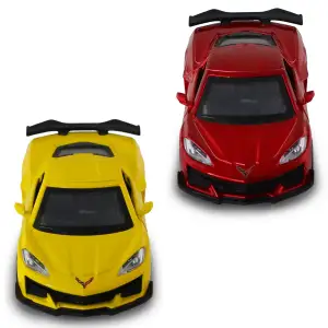 Автомодель CHEVROLET CORVETTE C8 Z06 2024 (желтый, красный) TechnoDrive (250310)