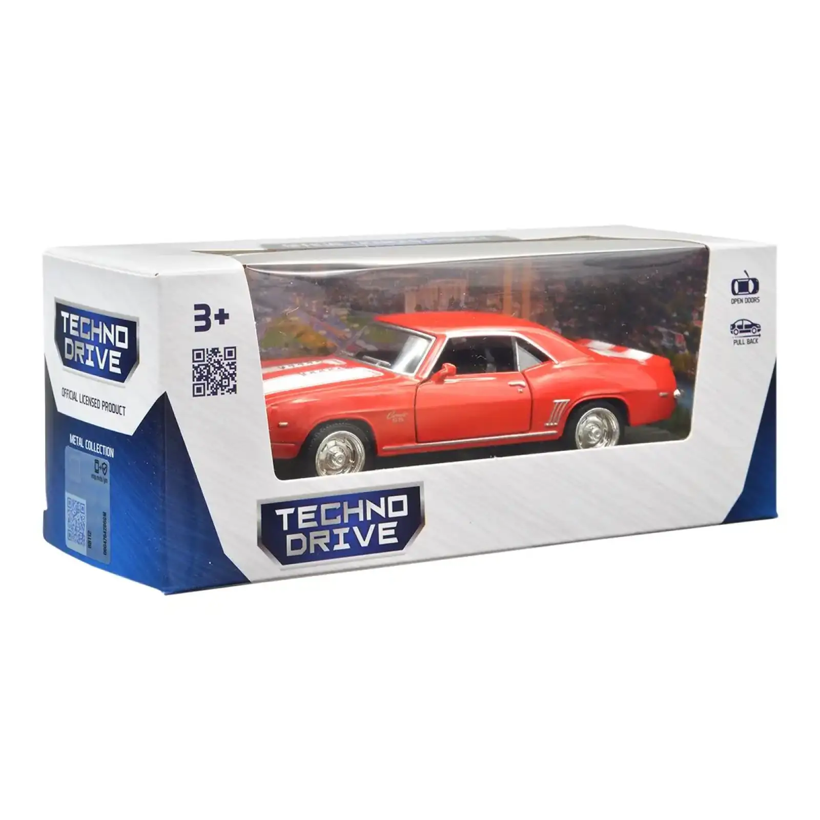 Автомодель CHEVROLET CAMARO 1969 (красный) TechnoDrive (250336U)