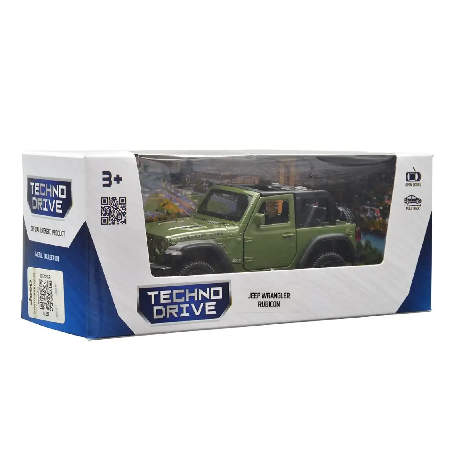 Автомодель - JEEP WRANGLER RUBICON 2021 (зелений) TechnoDrive (250339U)