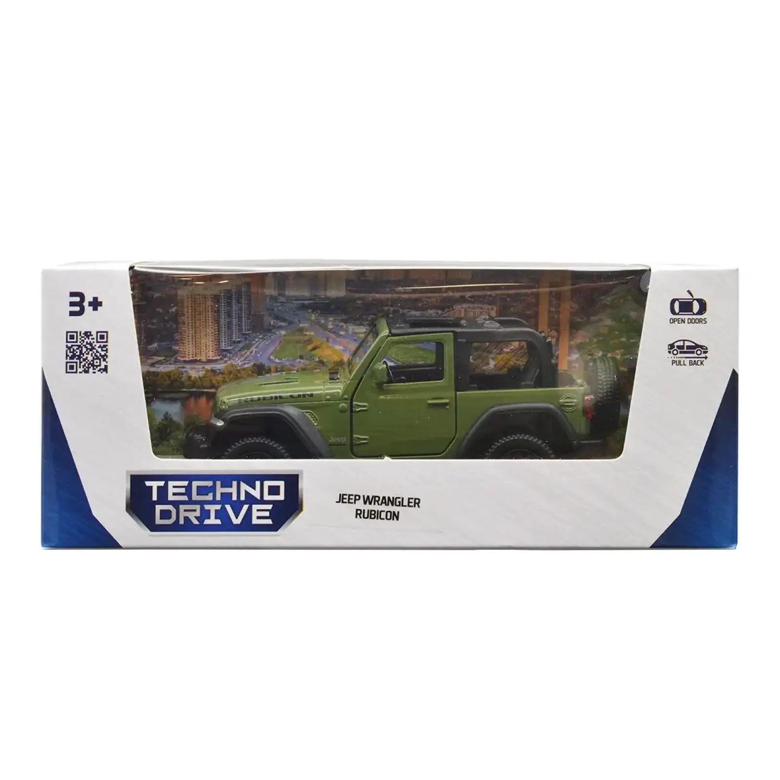 Автомодель - JEEP WRANGLER RUBICON 2021 (зелений) TechnoDrive (250339U)