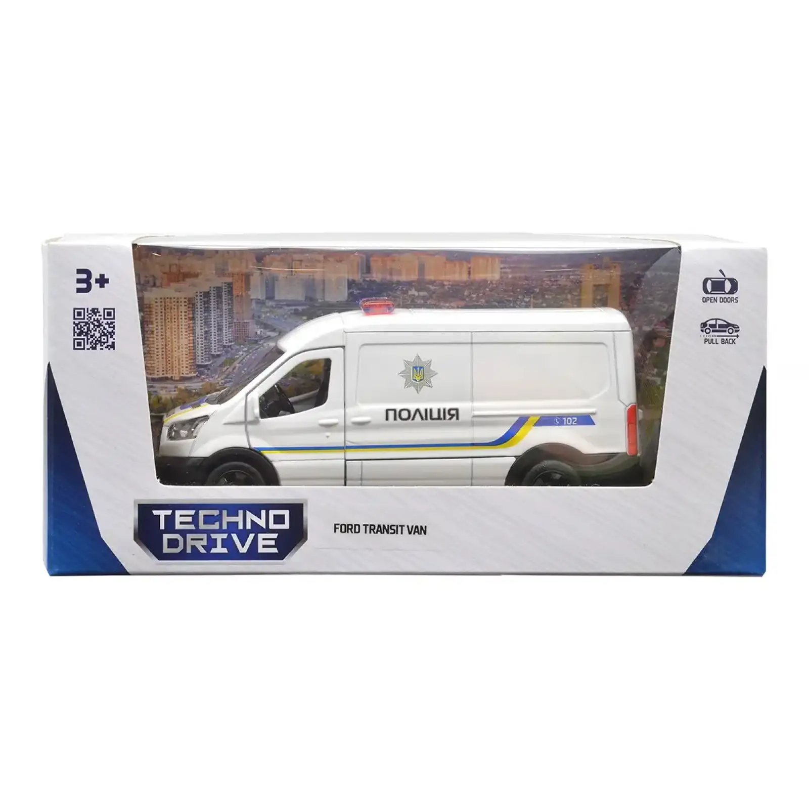 Автомодель - FORD TRANSIT VAN ПОЛІЦІЯ TechnoDrive (250343U)