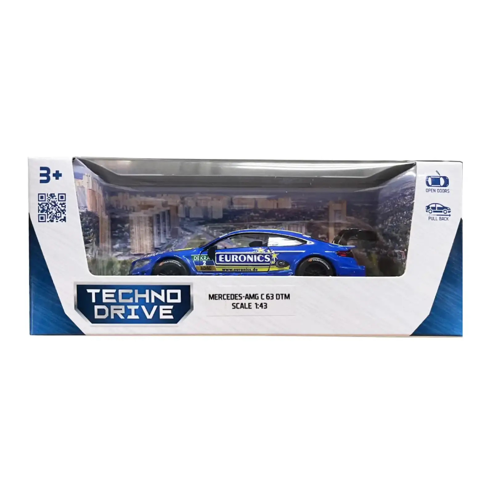 Автомодель – MERCEDES-AMG C63 DTM (синій) TechnoDrive (250355)