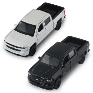 Автомодель CHEVROLET SILVERADO 2017 (перламутрово-белый, черный) TechnoDrive (250381W)