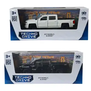 Автомодель CHEVROLET SILVERADO 2017 (перламутрово-белый, черный) TechnoDrive (250381W)