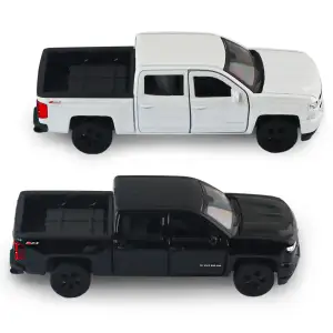 Автомодель CHEVROLET SILVERADO 2017 (перламутрово-белый, черный) TechnoDrive (250381W)