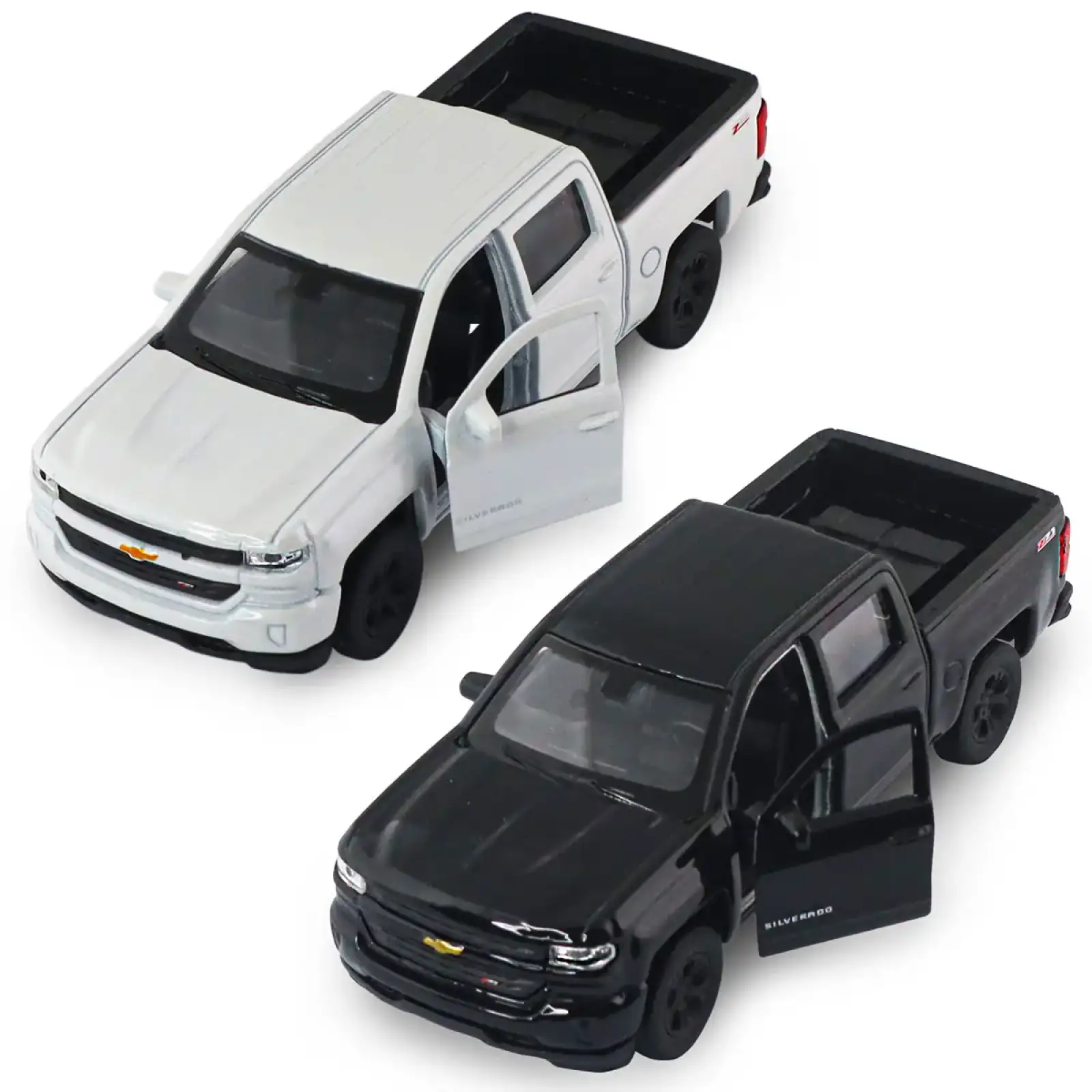 Автомодель CHEVROLET SILVERADO 2017 (перламутрово-белый, черный) TechnoDrive (250381W)