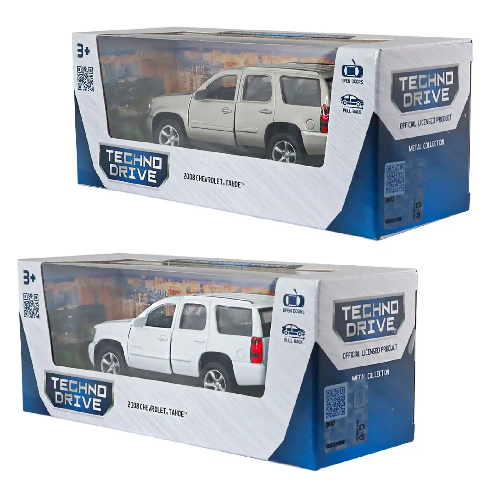 Автомодель CHEVROLET TAHOE 2008 (белый, серый) TechnoDrive (250382W)