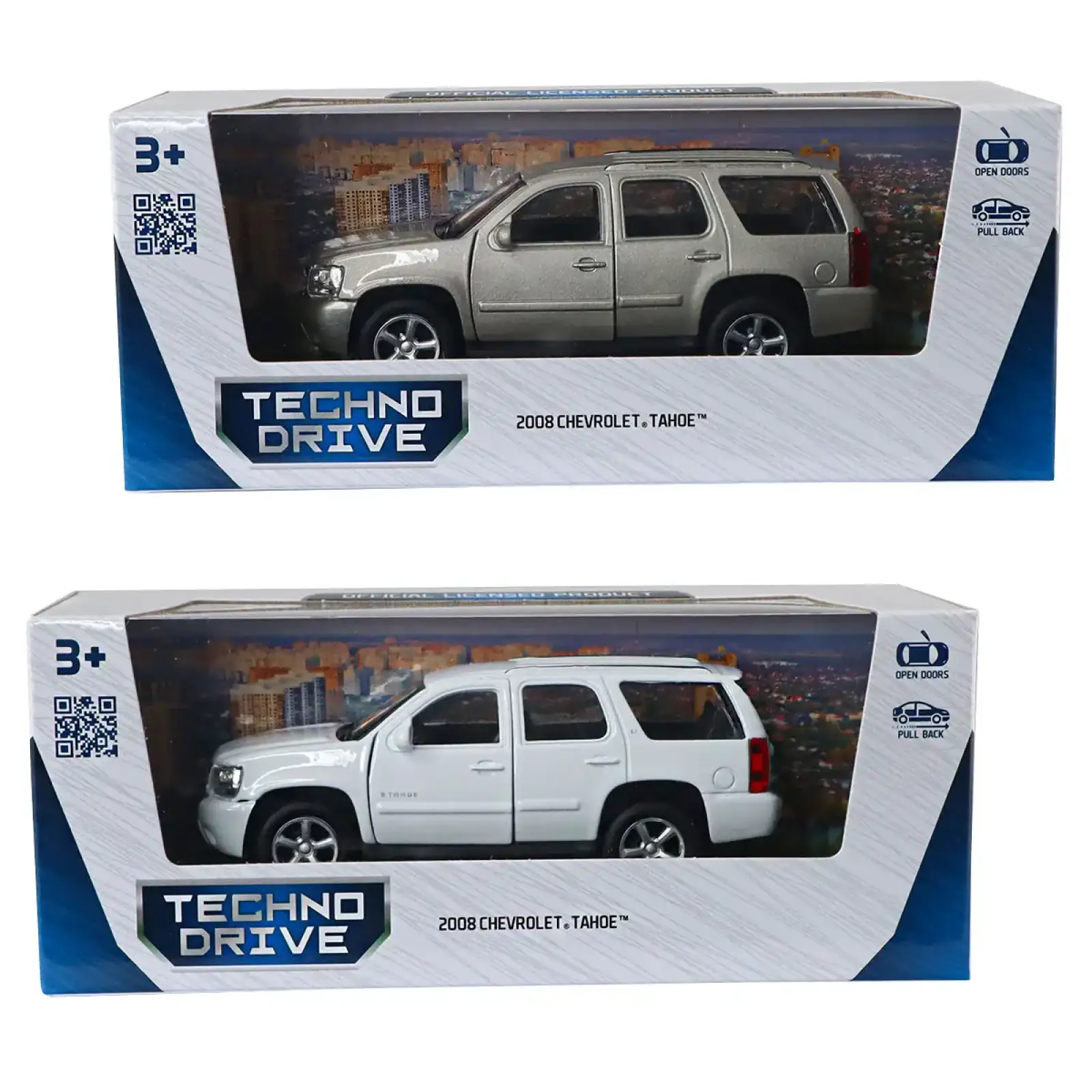 Автомодель CHEVROLET TAHOE 2008 (белый, серый) TechnoDrive (250382W)