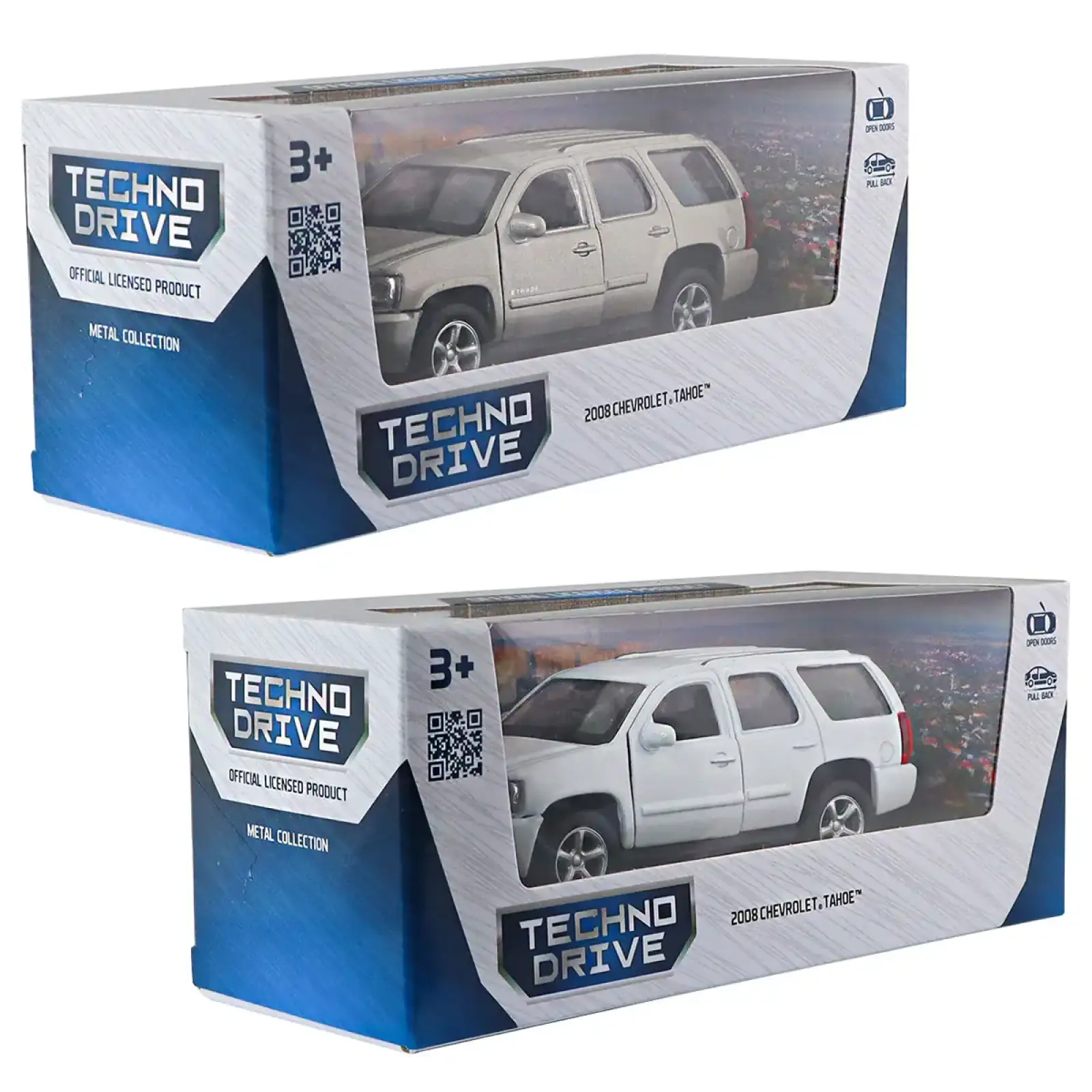 Автомодель CHEVROLET TAHOE 2008 (белый, серый) TechnoDrive (250382W)