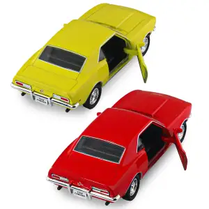 Автомодель - CHEVROLET CAMARO Z28 1968 (червоний, жовтий) TechnoDrive (250384W)