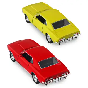 Автомодель - CHEVROLET CAMARO Z28 1968 (червоний, жовтий) TechnoDrive (250384W)