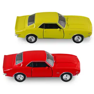Автомодель - CHEVROLET CAMARO Z28 1968 (червоний, жовтий) TechnoDrive (250384W)
