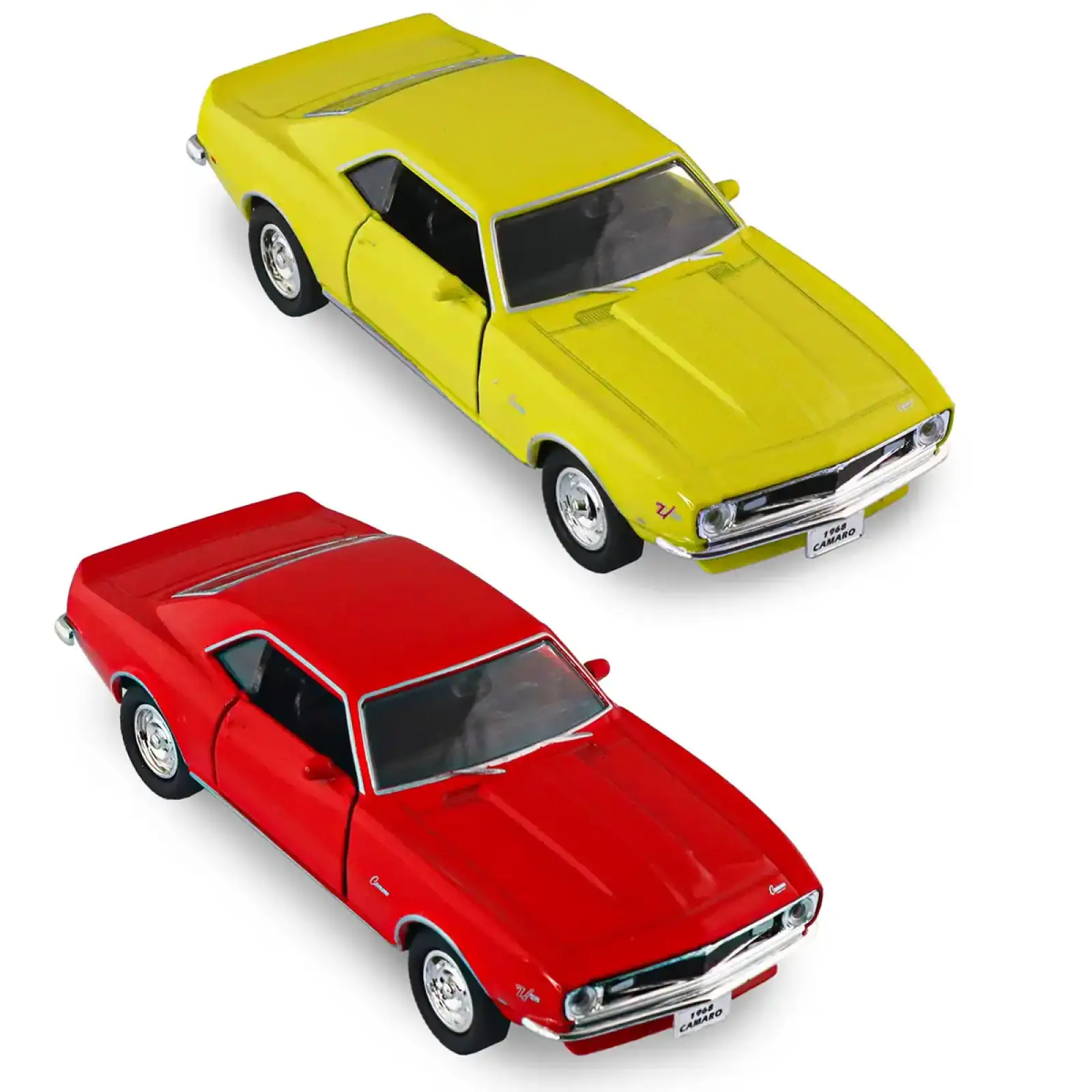 Автомодель - CHEVROLET CAMARO Z28 1968 (червоний, жовтий) TechnoDrive (250384W)