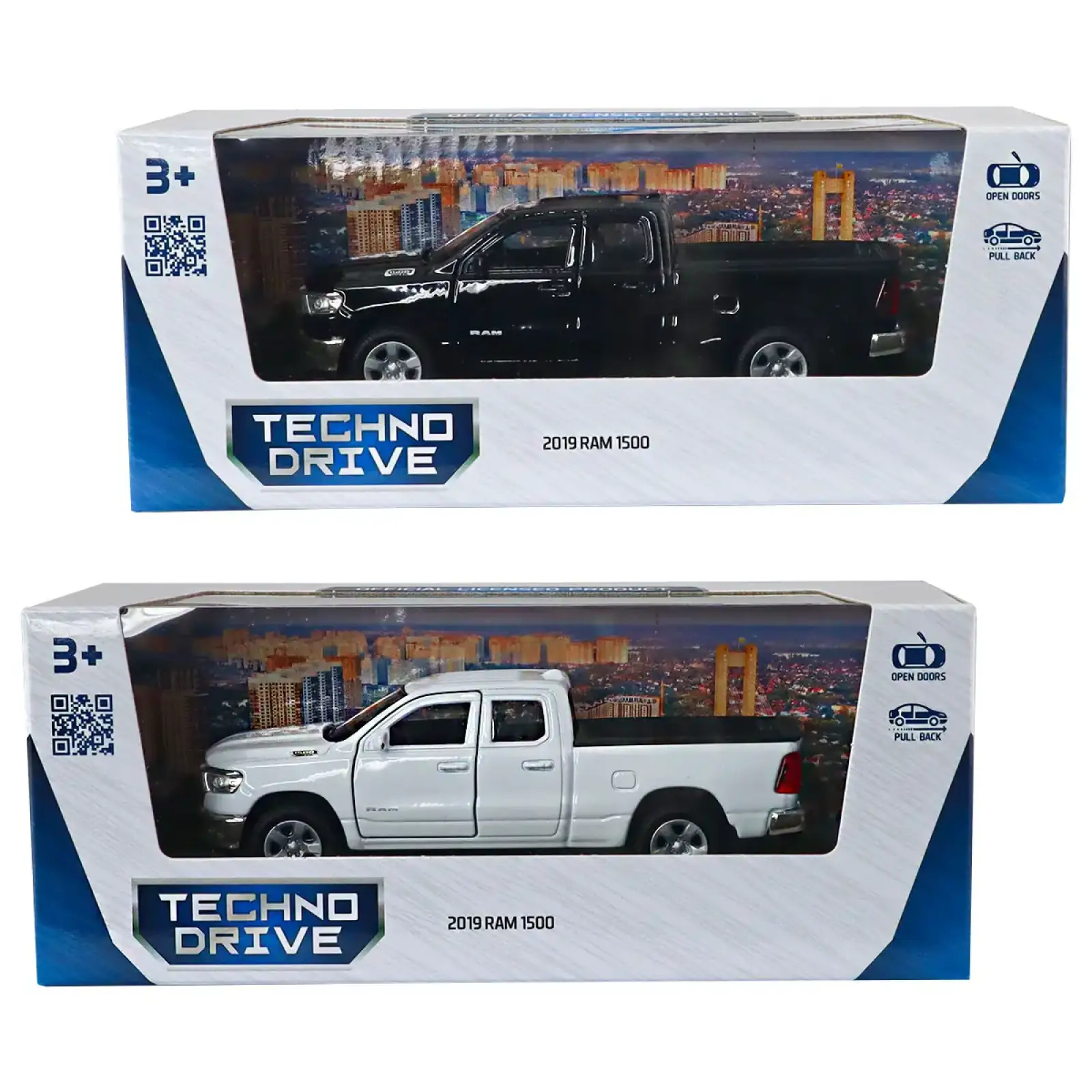 Автомодель - RAM 1500 2019 (білий, чорний) TechnoDrive (250385W)