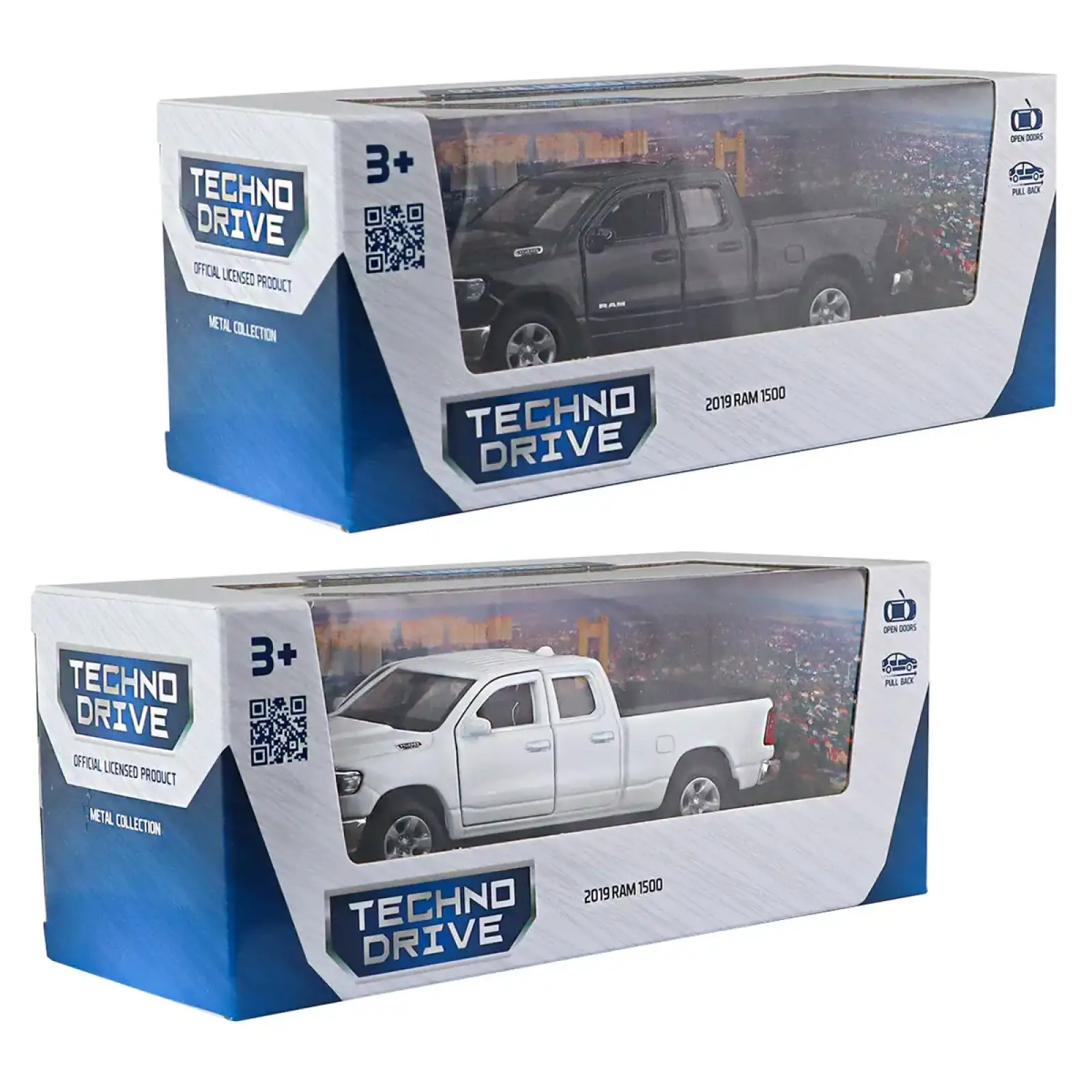 Автомодель - RAM 1500 2019 (білий, чорний) TechnoDrive (250385W)