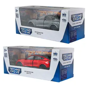 Автомодель FORD MUSTANG MACH-E GT 2023 (красный, серебристо-серый) TechnoDrive (250387W)