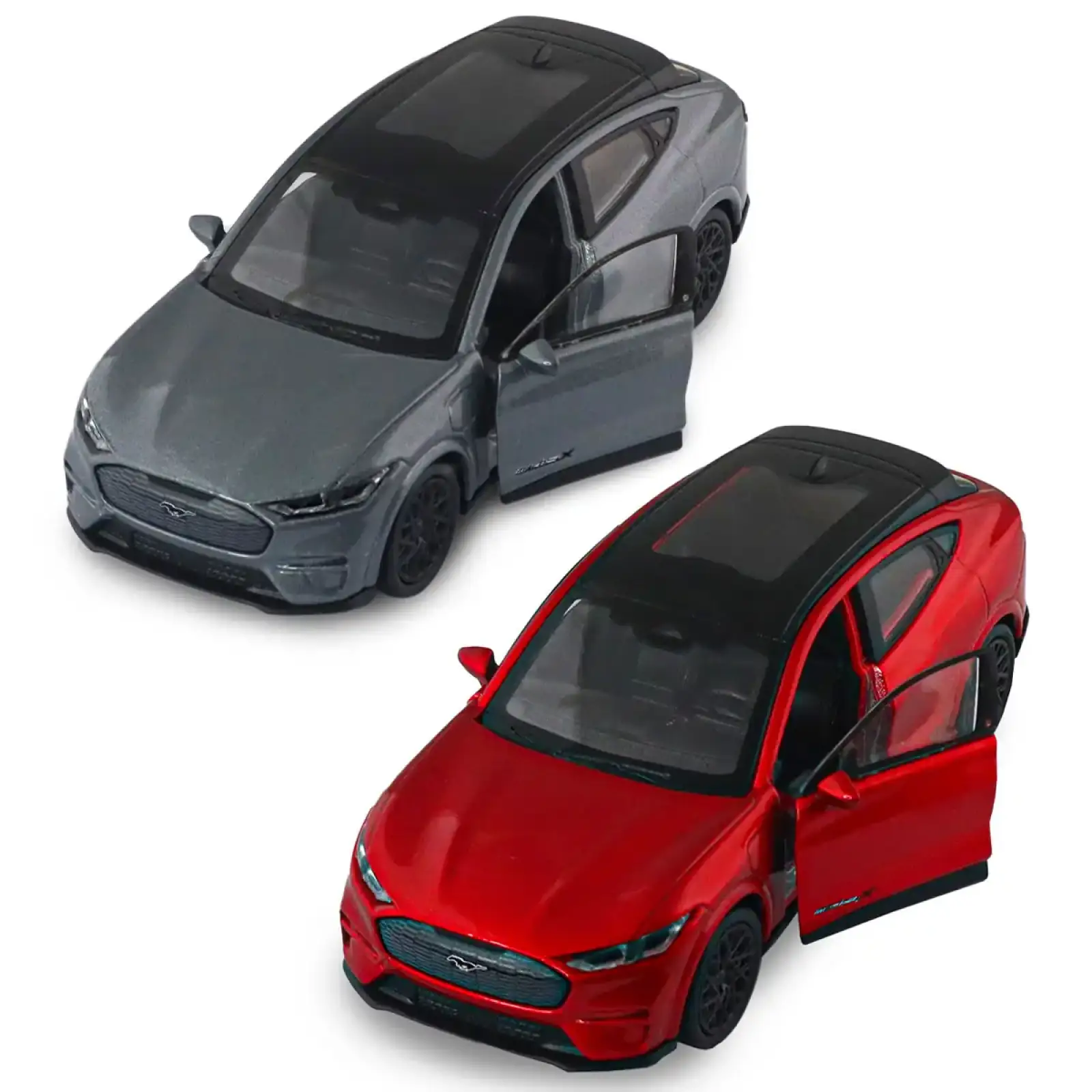 Автомодель FORD MUSTANG MACH-E GT 2023 (красный, серебристо-серый) TechnoDrive (250387W)