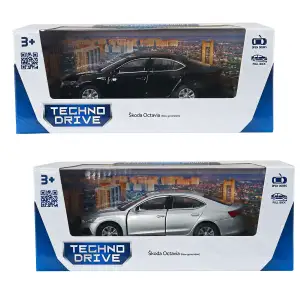 Автомодель - SKODA OCTAVIA (черный, серебристый) TechnoDrive (250389W)