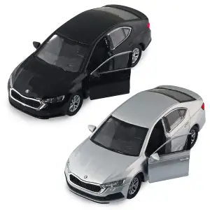 Автомодель - SKODA OCTAVIA (черный, серебристый) TechnoDrive (250389W)