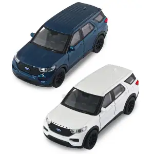 Автомодель FORD EXPLORER 2023 (перламутрово-белый, голубой металлик) TechnoDrive (250392W)