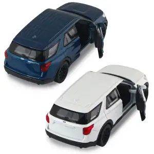 Автомодель FORD EXPLORER 2023 (перламутрово-белый, голубой металлик) TechnoDrive (250392W)