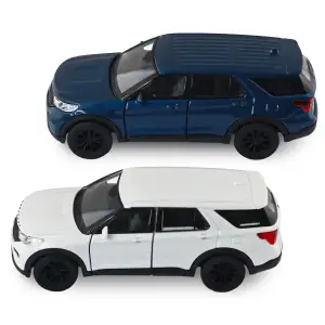 Автомодель FORD EXPLORER 2023 (перламутрово-белый, голубой металлик) TechnoDrive (250392W)