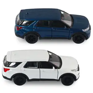 Автомодель FORD EXPLORER 2023 (перламутрово-белый, голубой металлик) TechnoDrive (250392W)