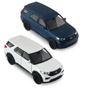 Автомодель FORD EXPLORER 2023 (перламутрово-белый, голубой металлик) TechnoDrive (250392W)