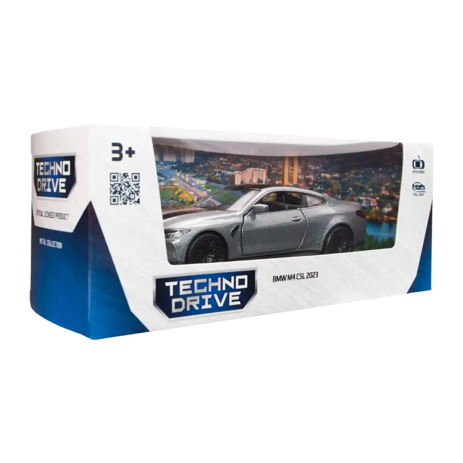 Автомодель BMW M4 CSL 2023 (сірий) TechnoDrive (250436U)