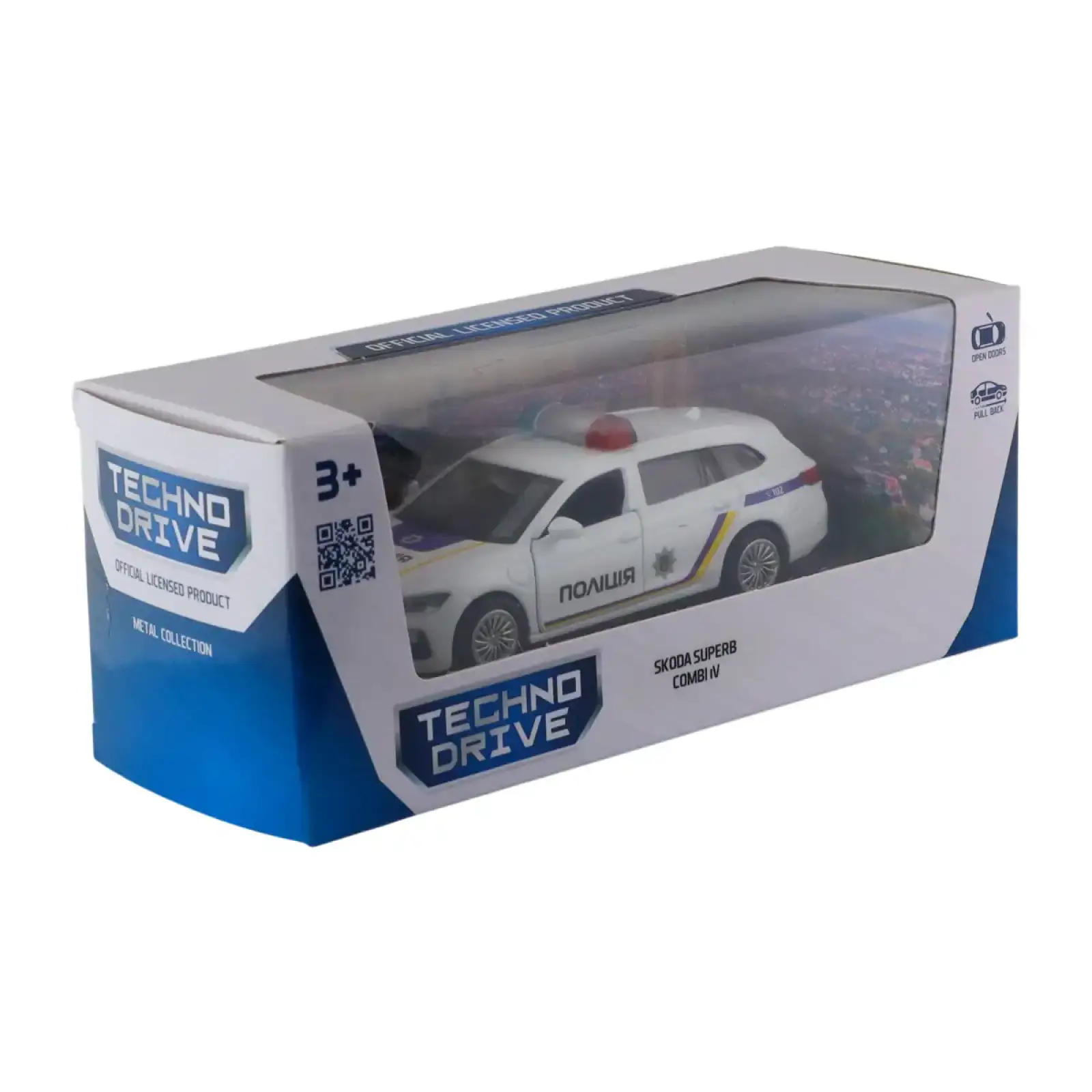 Автомодель SKODA SUPERB COMBI iV ПОЛИЦИЯ TechnoDrive (250947)
