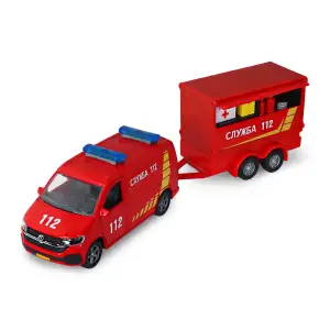Игровой набор - VOLKSWAGEN СЛУЖБА 112 (с прицепом) TechnoDrive (520322.270)