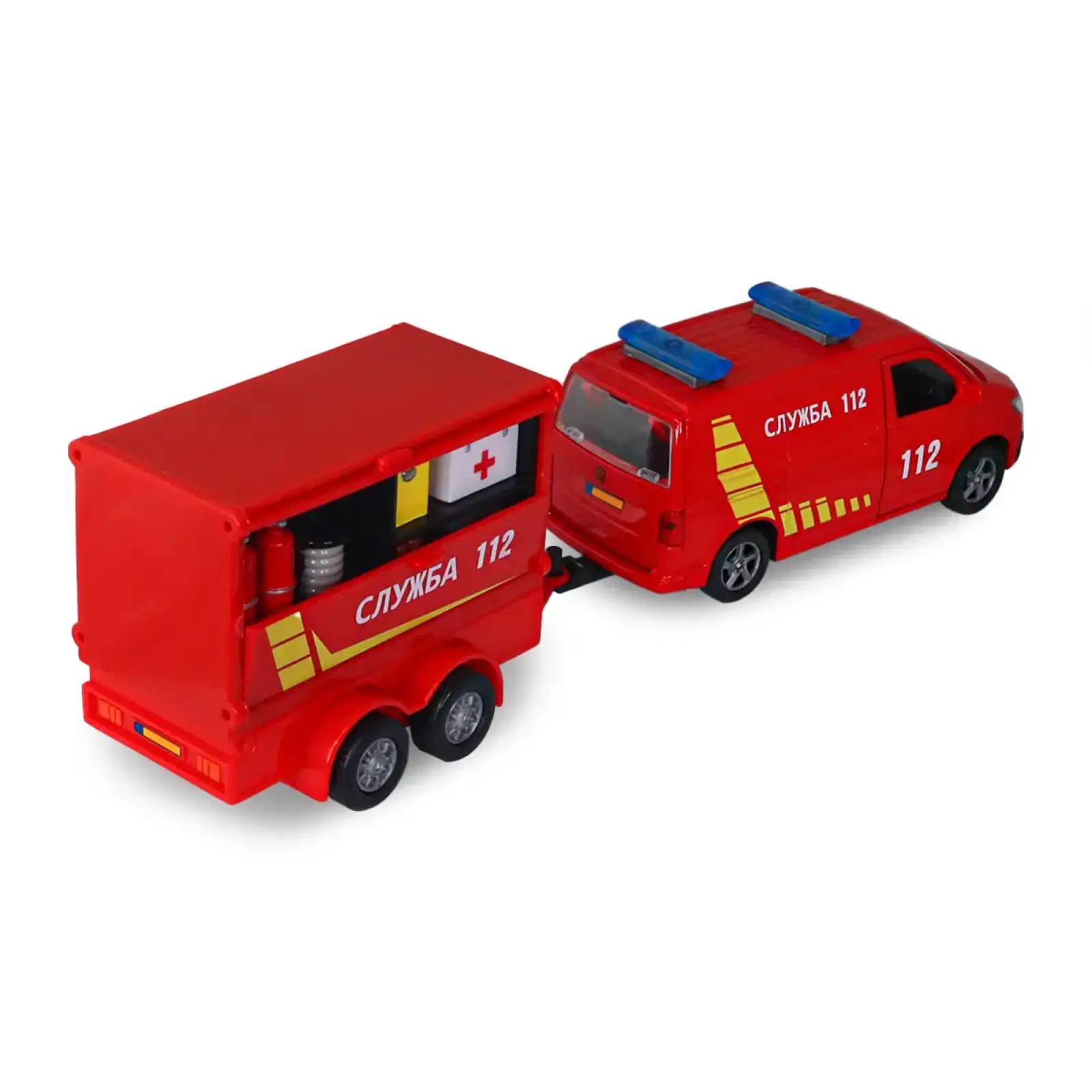 Игровой набор - VOLKSWAGEN СЛУЖБА 112 (с прицепом) TechnoDrive (520322.270)