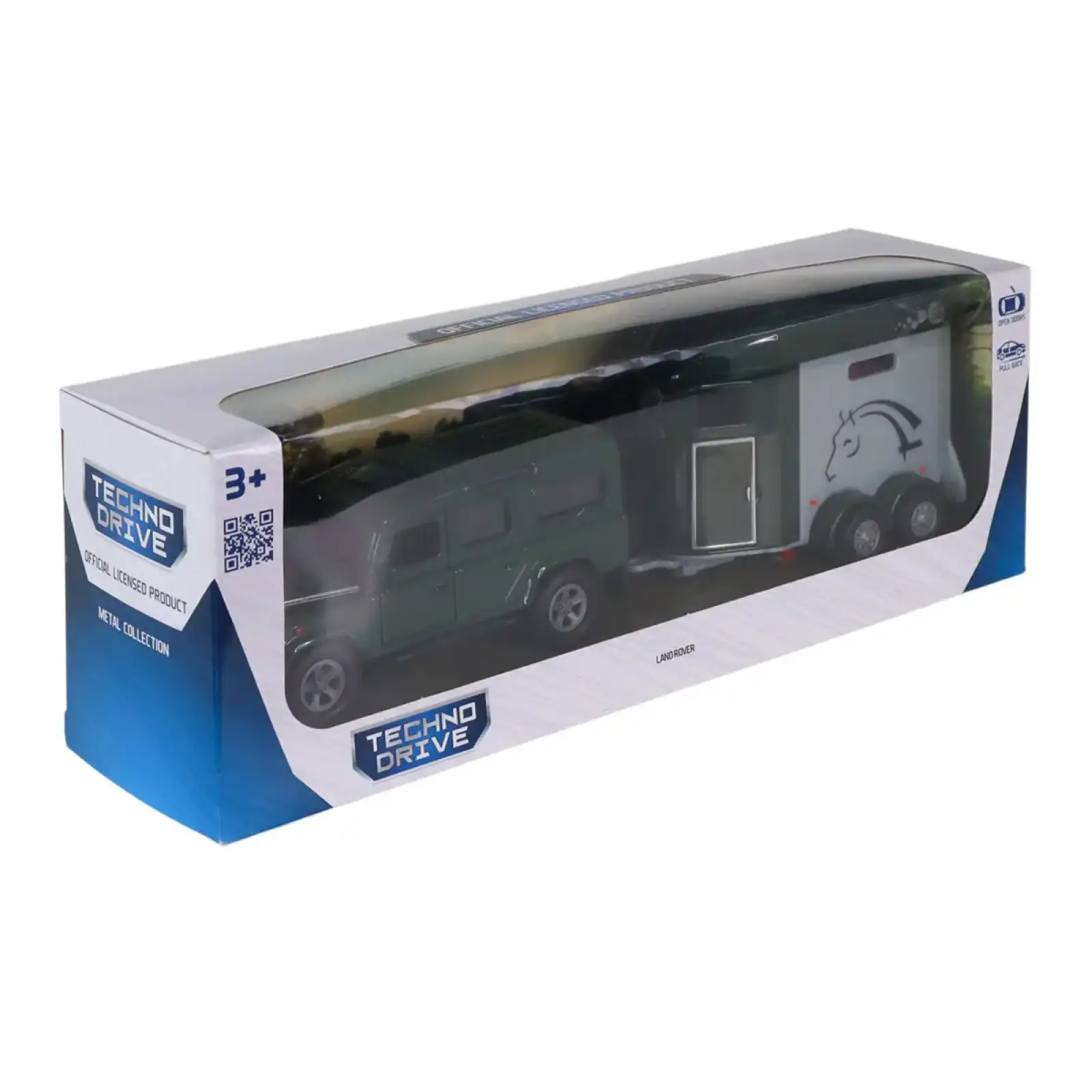 Игровой набор - LAND ROVER (с прицепом и фигурками лошадей) TechnoDrive (520460.270)