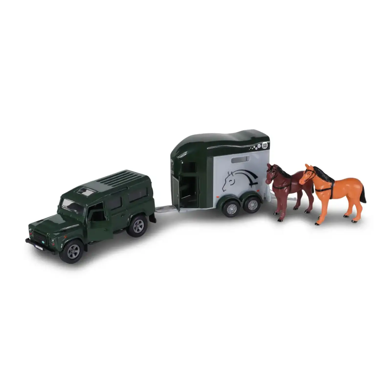 Игровой набор - LAND ROVER (с прицепом и фигурками лошадей) TechnoDrive (520460.270)