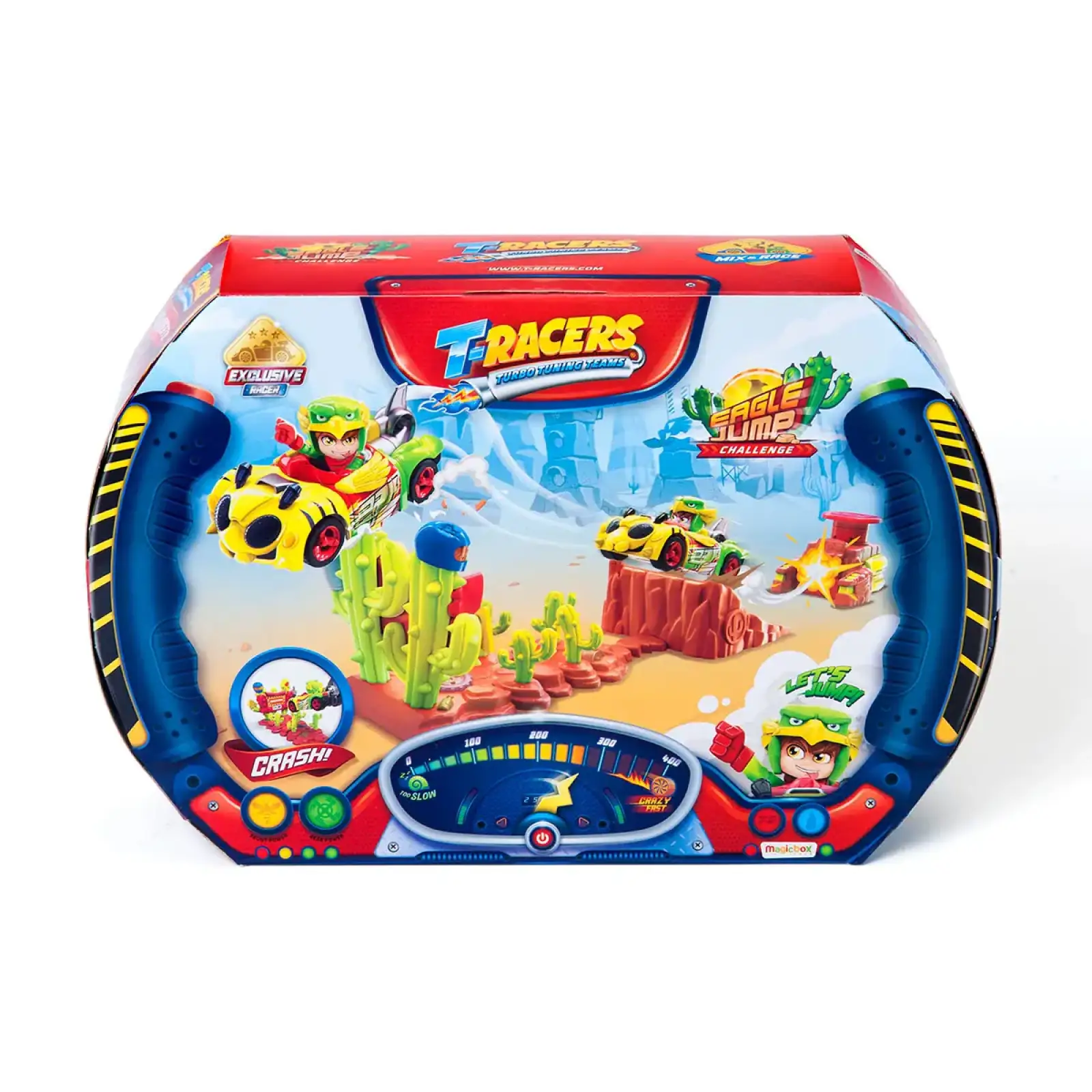 Игровой набор T-RACERS – ПРЫЖОК ОРЛА (машинка-конструктор, гонщик, аксесс.) (PTRSD014IN01)